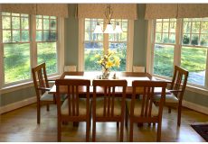 Kitchen eating area designed by CT Kitchen & Bath Studio