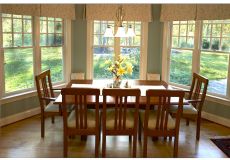 Kitchen eating area designed by CT Kitchen & Bath Studio