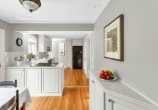Side view of renovated kitchen